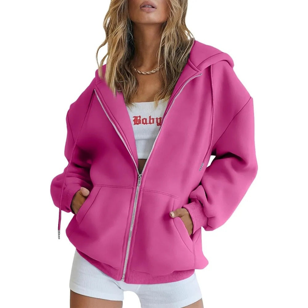 Cute Hooded Sweatshirt for Boys and Girls, Oversized Athletic Jacket with Drawstring Closure for Teens, Casual Fall Outerwear