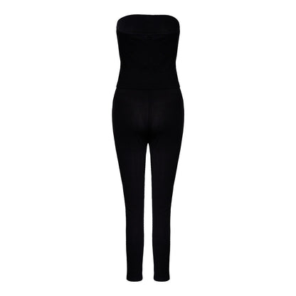 Spring and summer European and American women's casual slim fit sleeveless top and pants set