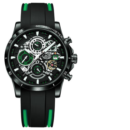 Skeleton Quartz Watch – Multifunctional Men's Timepiece