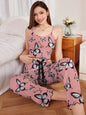 Home wear love camisole vest pajamas women's outerwear long pants set