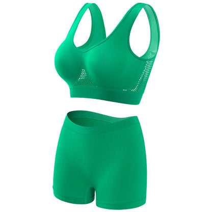 Large chest, small gathering, plus size lingerie for women weighing 200 pounds, seamless sports bra set