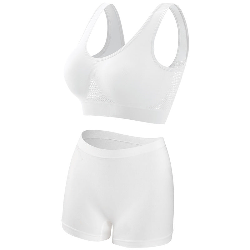 Large chest, small gathering, plus size lingerie for women weighing 200 pounds, seamless sports bra set