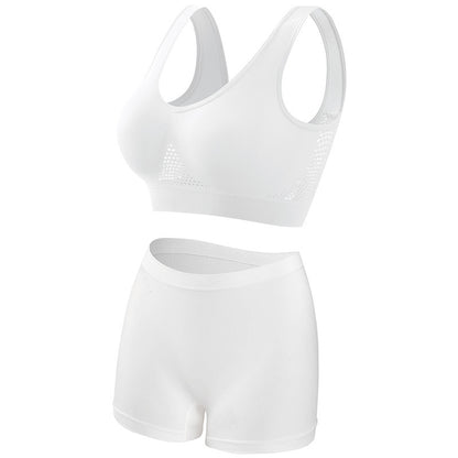 Large chest, small gathering, plus size lingerie for women weighing 200 pounds, seamless sports bra set
