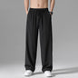 Straight tube loose breathable casual micro elastic sports pants for men
