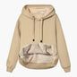 Winter Women's Warm Lamb Fleece Pocket Hooded Sweater Coat