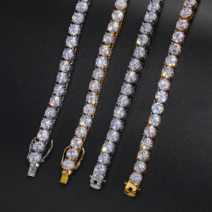 TUHE Unisex Moissanit Tennis S925 Halskette VVS1 Moissanit Tenniskette S925 Silber für Herren Damen Geschenk Besteht Diamanttest