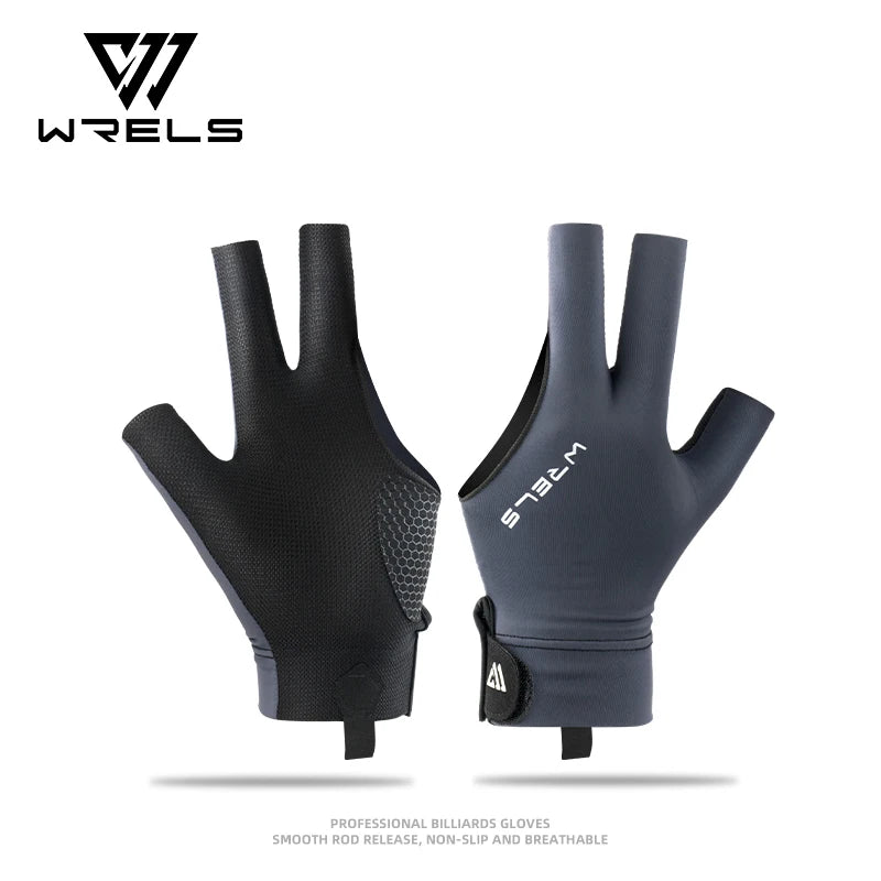 1x Billardhandschuh Linke Hand Drei-Finger-Snooker Billardhandschuh Rutschfeste Aufkleber Elastizität Billard Trainingshandschuhe Zubehör