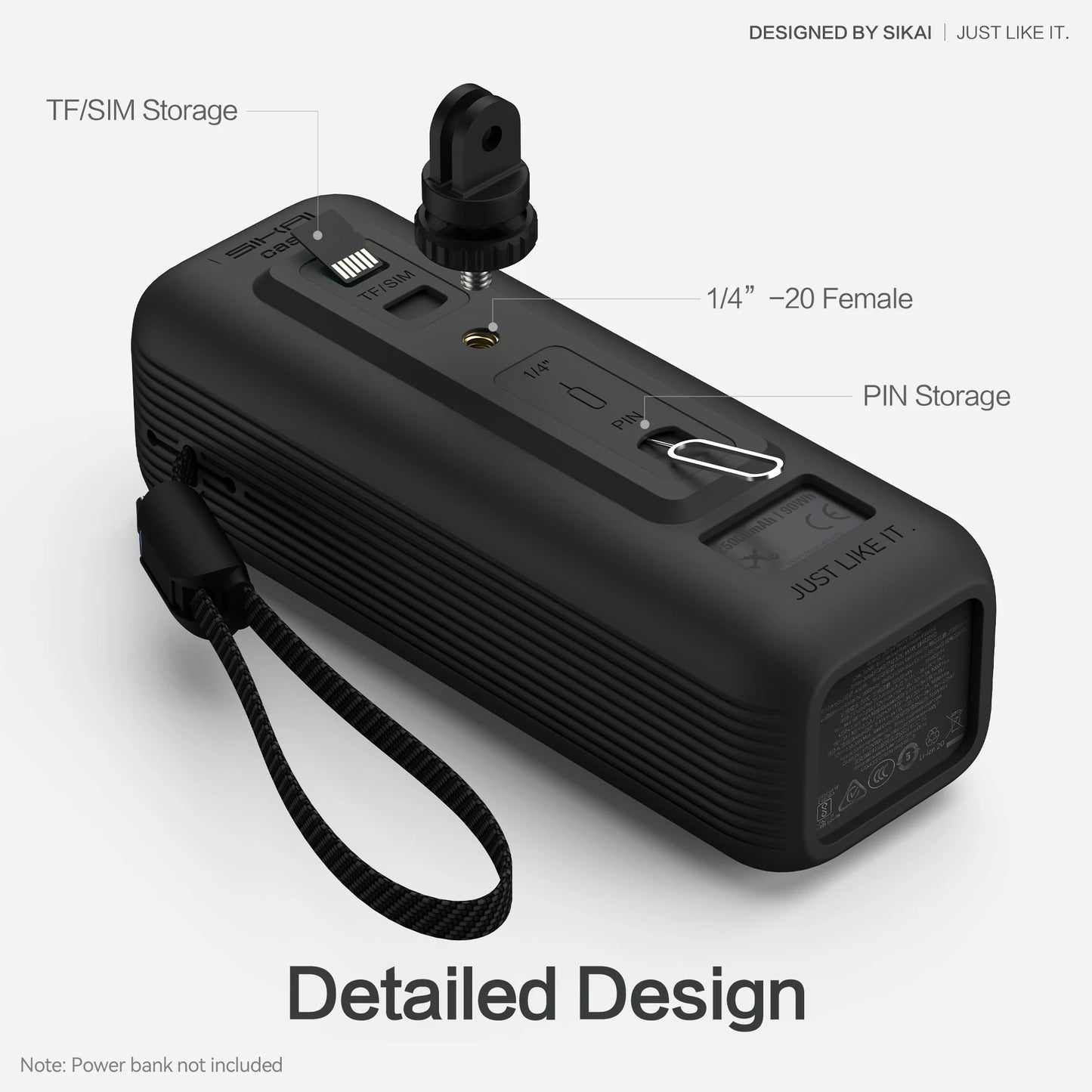 Silikonhülle für Anker Zolo 25000mAh 165W Powerbank Tragbares Ladegerät Schutzhülle Reisetasche TF/SIM-Aufbewahrungstasche