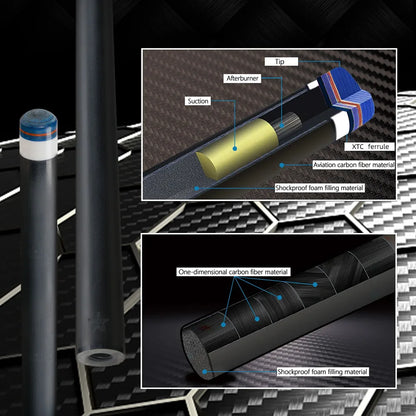 Crical Carbon Fiber Pool Cue Stick Carbon fiber Billiard Cue Stick Kit  low deflection 3/8*8 joint with billar Cases