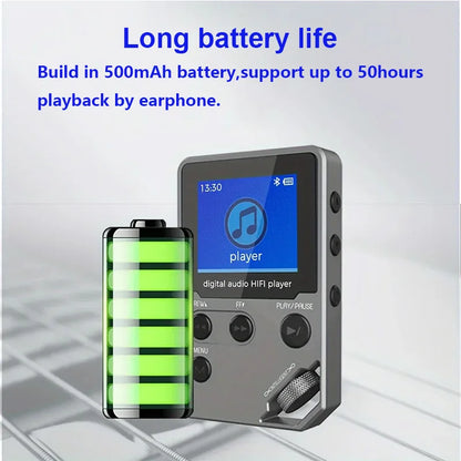 8GB Lossless Bluetooth MP3 Player with FM Radio