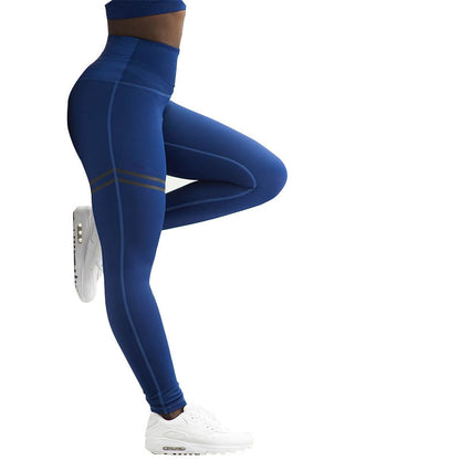 High-Waisted Double Ring Flat Printing Yogahose, schmal geschnittene Damenleggings
