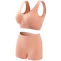 Large chest, small gathering, plus size lingerie for women weighing 200 pounds, seamless sports bra set