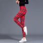 Plaid Leggings Women Sexy Pants Push Up Leggings Fashion Fitness Leggins Gym Sporting Plus Size High Waist Trousers