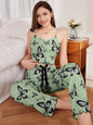 Home wear love camisole vest pajamas women's outerwear long pants set