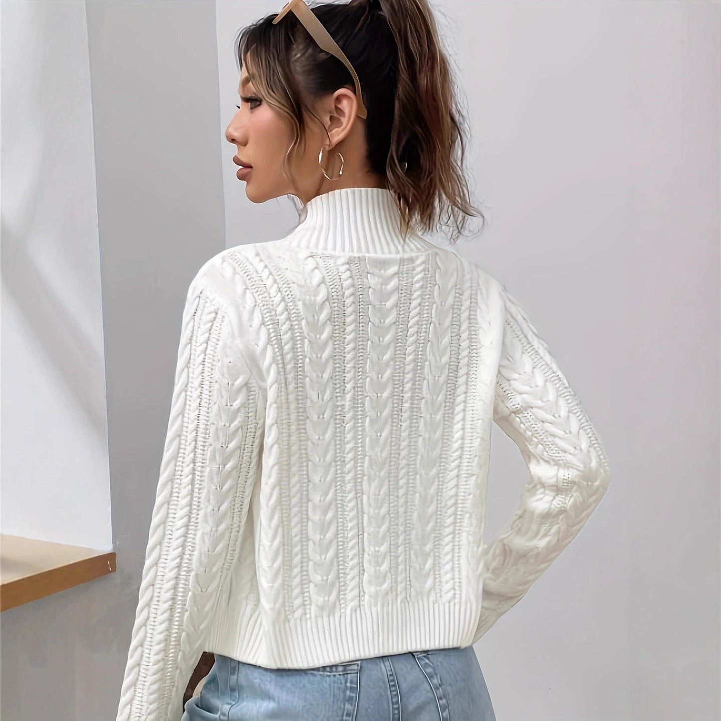 Women's Zip Knit Cardigan Sweater