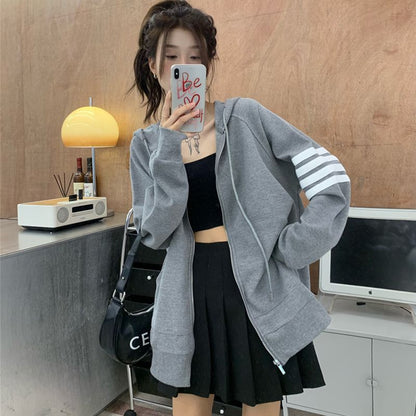Fish Scale Pattern Hoodie Sweatshirt Lightweight Loose Casual Top Style Comfortable Outerwear