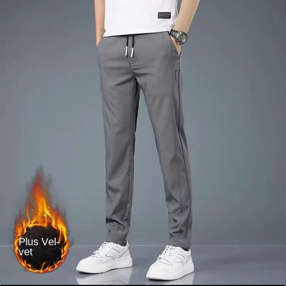 Schnell trocknende dünne Eis-Seide Herren Freizeithose elastisch atmungsaktiv gerades Bein Sporthose