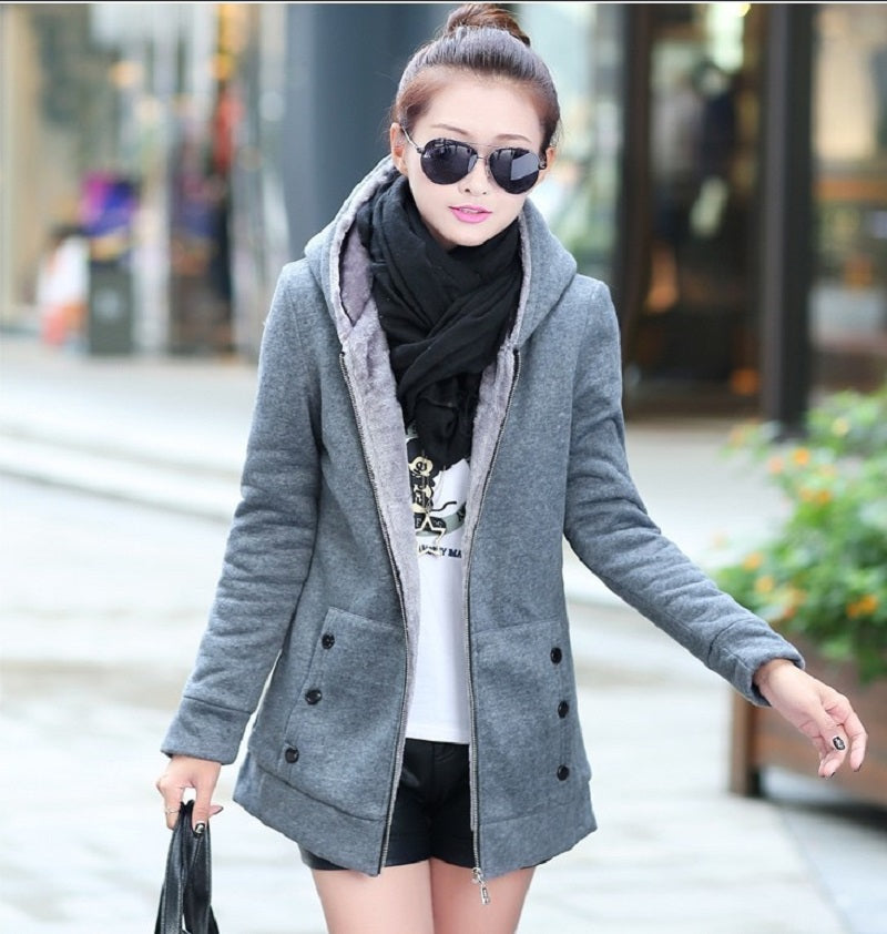 Womens Full Solid Winter Coats 2017 New Park Long Female Jacket Coat High Quality Warm Manteau Femme