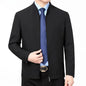 Casual Loose Fit Warm Jacket for Men, Stand Collar, Thick Winter Coat, Mid-Aged and Senior Men's Outerwear