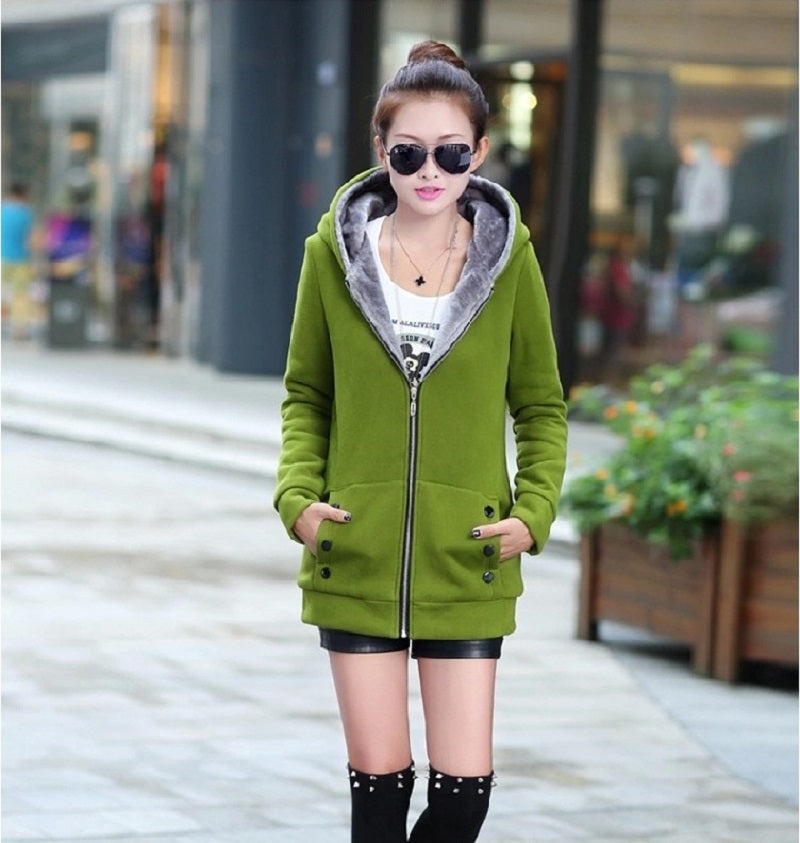 Womens Full Solid Winter Coats 2017 New Park Long Female Jacket Coat High Quality Warm Manteau Femme