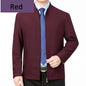 Casual Loose Fit Warm Jacket for Men, Stand Collar, Thick Winter Coat, Mid-Aged and Senior Men's Outerwear