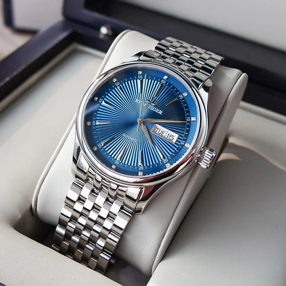 Reef Tiger Luxury Dress Watch – Blue Dial Automatic