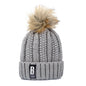 Neue Damenhüte, hohe Qualität, mit Pelz gefütterte Bommeln, Wintermütze, stylische Wollmützen für Damen, warme, dicke Streetwear-Strickmütze