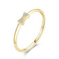 Modian 2021 Real 925 Sterling Silver Simple Square Clear CZ Charm Gold Color Finger Rings For Women Wedding Engagement Jewelry