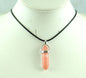 Natural Stone Crystal Hexagonal Pendant — Quartz, Tiger Eye & More