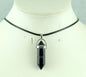 Natural Stone Crystal Hexagonal Pendant — Quartz, Tiger Eye & More