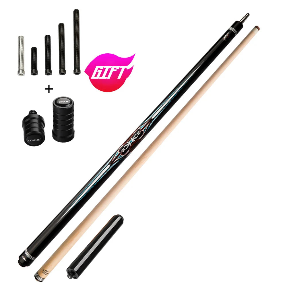 ZOKUE Carom Stick Professional Carom Billiard Cue Korean 3 Cushion Billiard Cue Carom Taper 12mm Tip 142 cm Libre Cue with Case