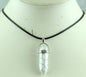 Natural Stone Crystal Hexagonal Pendant — Quartz, Tiger Eye & More