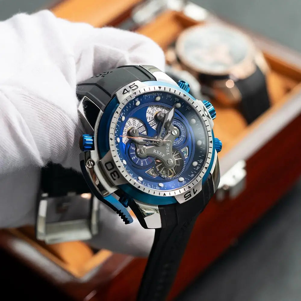 Reef Tiger RGA3503 Perpetual Calendar Mechanical Watch