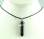 Natural Stone Crystal Hexagonal Pendant — Quartz, Tiger Eye & More