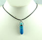 Natural Stone Crystal Hexagonal Pendant — Quartz, Tiger Eye & More