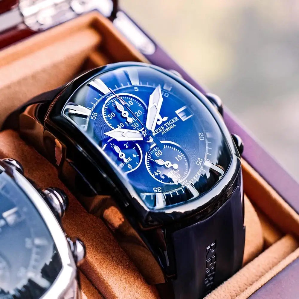 Reef Tiger Sport Chronograph Watch – Blue Dial RGA3069T