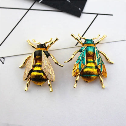 Emaille Hummel Broschen Damen Legierung Gelbe Biene Insekt Brosche Feiertagsgeschenk Broschen Bankettnadeln
