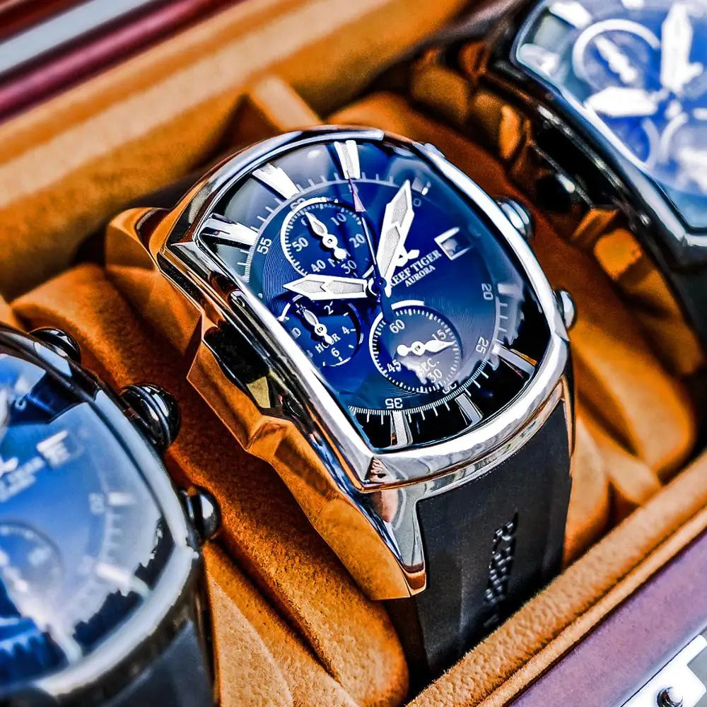 Reef Tiger Sport Chronograph Watch – Blue Dial RGA3069T