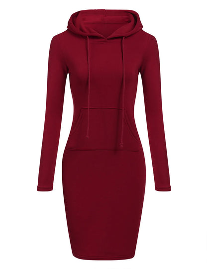 Damenkleid Herbst Damen Hoodiekleider Hoodies Damen Sweatshirts Damen Hoodiekleid Oberteile Damenbekleidung