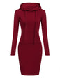 Damenkleid Herbst Damen Hoodiekleider Hoodies Damen Sweatshirts Damen Hoodiekleid Oberteile Damenbekleidung