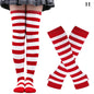 1 Set Damen Mädchen Overknee Lange Gestreifte Bedruckte Oberschenkelhohe Baumwollsocken Armstulpen Handschuhe Süße Niedliche Plus Size Overknee-Socken