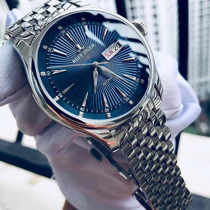 Reef Tiger Luxury Dress Watch – Blue Dial Automatic
