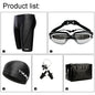 Men's Swim Shorts & Goggles Set – Waterproof Trunks