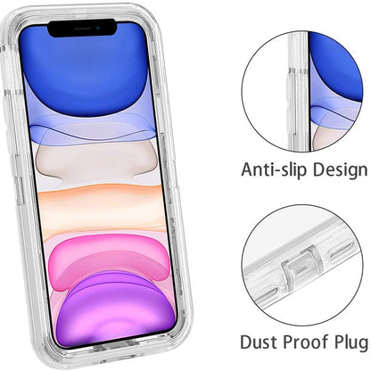 For iPhone 15 12 11 13 14 16Pro Max SE XR XS XSMAX X 6 7 8 Plus Clear Transparent Shockproof Armor Glossy Plain Case Phone Cover