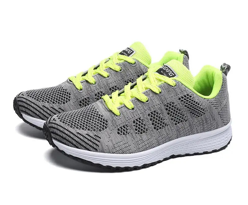 Women's Breathable Mesh Flat Sneakers Walking Shoes