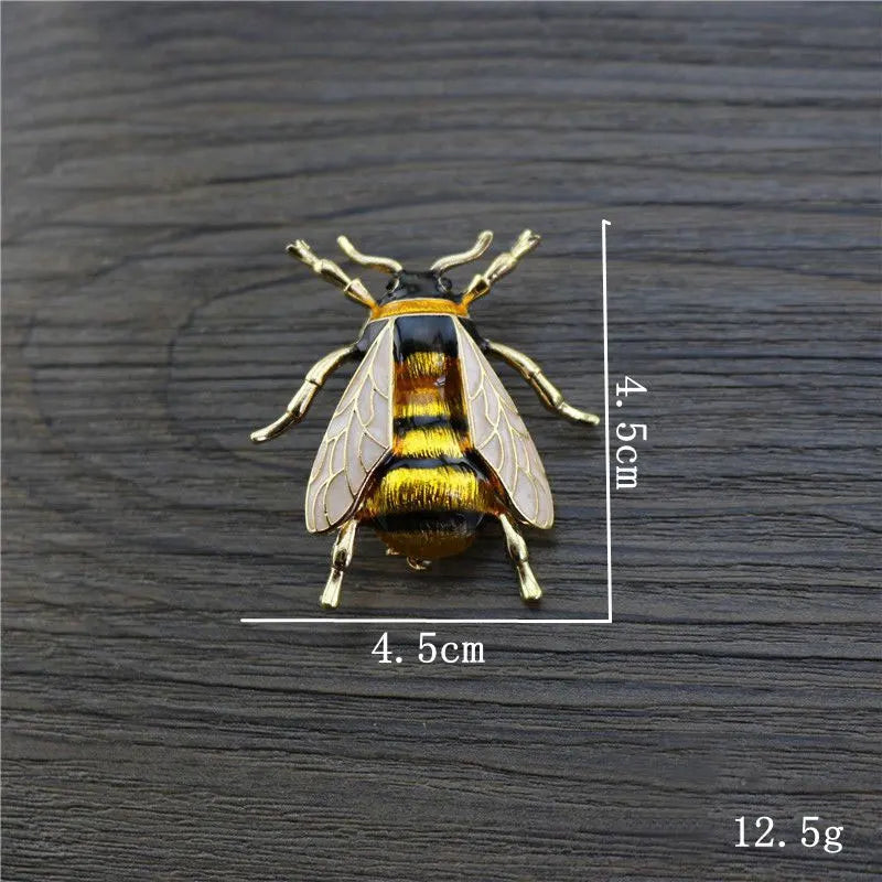 Emaille Hummel Broschen Damen Legierung Gelbe Biene Insekt Brosche Feiertagsgeschenk Broschen Bankettnadeln