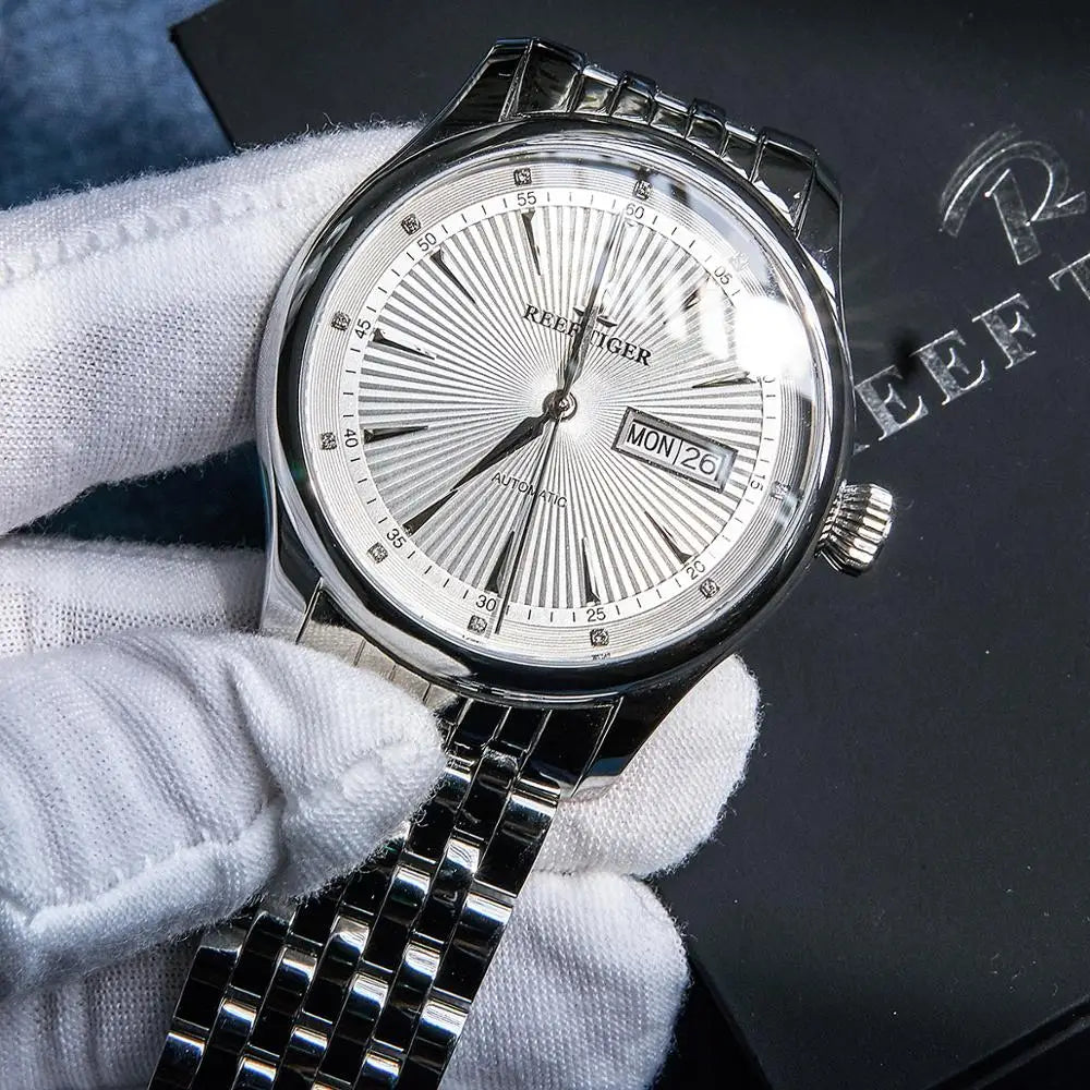 Reef Tiger Luxury Dress Watch – Blue Dial Automatic