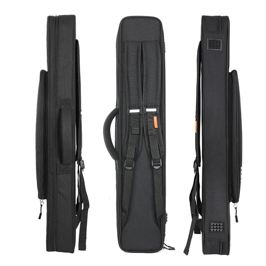 WOLFIGHTER Billardqueue-Koffer 3 Unterteile 4 Oberteile Soft Pool Queue Tasche Billardzubehör Schwarz Blau Grau Farben 2 Gurte China