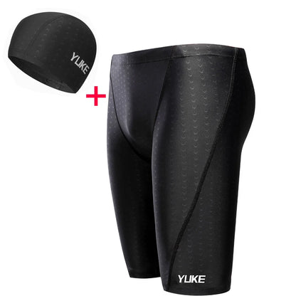 Men's Swim Shorts & Goggles Set – Waterproof Trunks