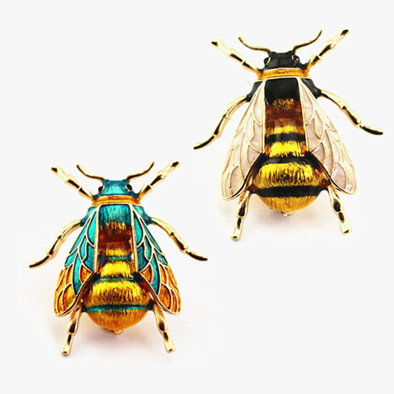 Emaille Hummel Broschen Damen Legierung Gelbe Biene Insekt Brosche Feiertagsgeschenk Broschen Bankettnadeln